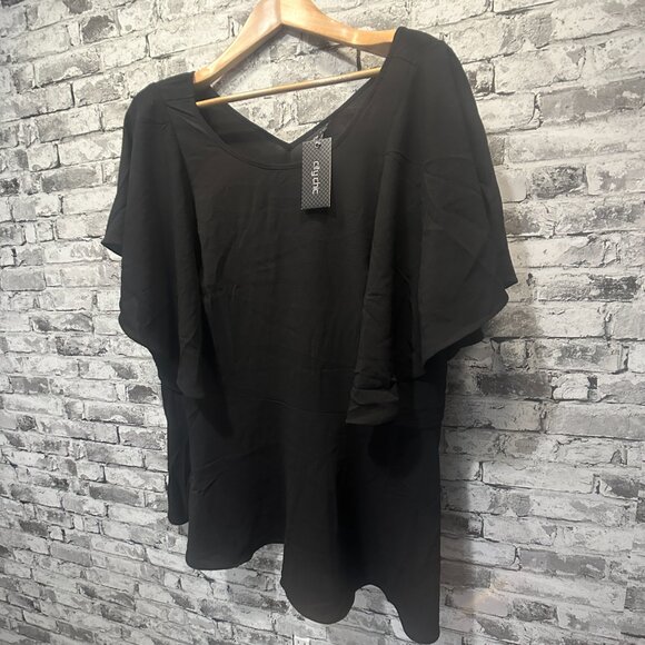 NWT City Chic Black Blouse Size XL/22 - Picture 2 of 14